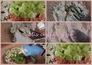 Uvas rellenas paso a paso