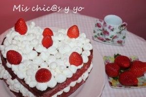 Receta de pastel con forma de corazón
