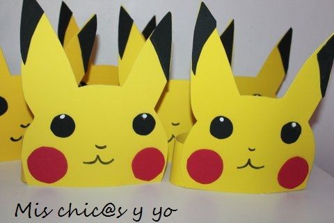 Gorros de Pikachu con goma eva