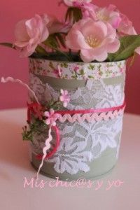 Lata decorada retro vintage