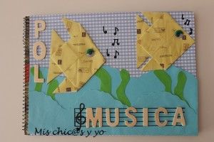 Cuaderno peces origami
