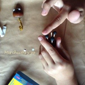 Manualidad con castañas