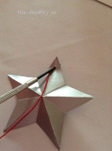 Estrella de cartulina para Navidad