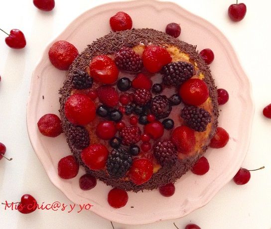 Receta de tarta frutas del bosque