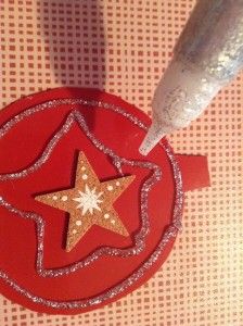 Estrella de Navidad en un imán