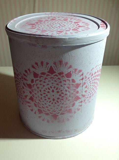 manualidad chalk paint encaje