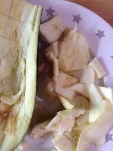 Berenjenas cortadas