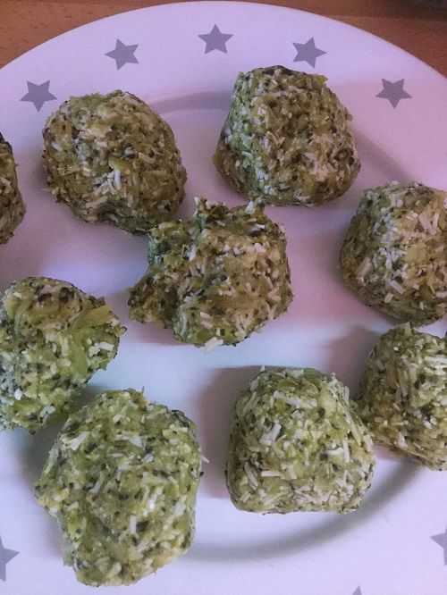 Bolitas de hamburguesas de Brócoli