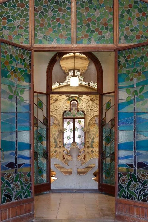  Casa Navàs en Reus, detalles de las vidrieras