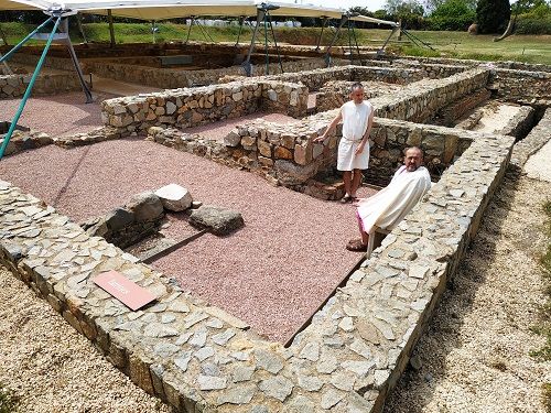 zona de letrinas romanas en Torre Llauder