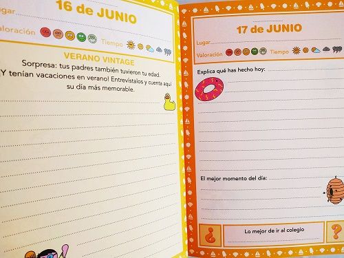 Páginas interiores mi diario de verano