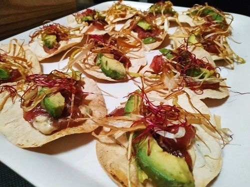  Uno de los aperitivos en la Nau Gaudí