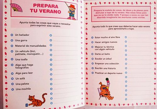 páginas interiores de Mi diario de verano