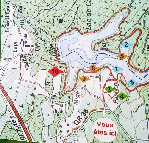plano del lago Cavayere