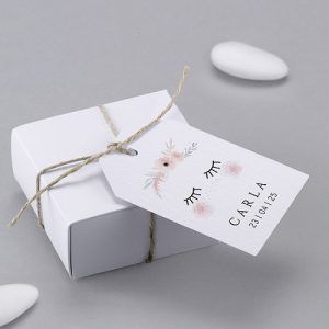 etiqueta de bautizo, unicornio