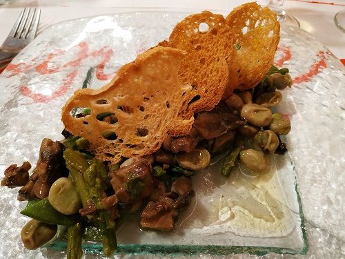 Salteado de verduras, restaurante Agullers