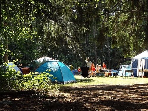 Acampada con niños