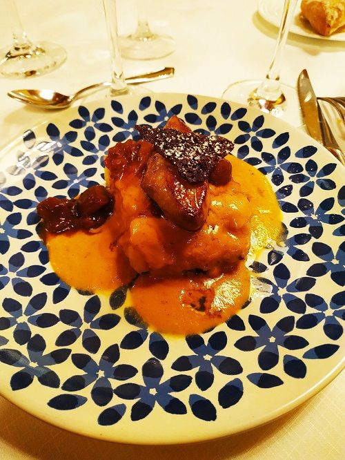 bacalao con Foie. Montblanc
