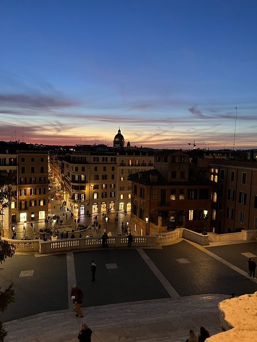 Vistas desde la Piazza spagna en Roma