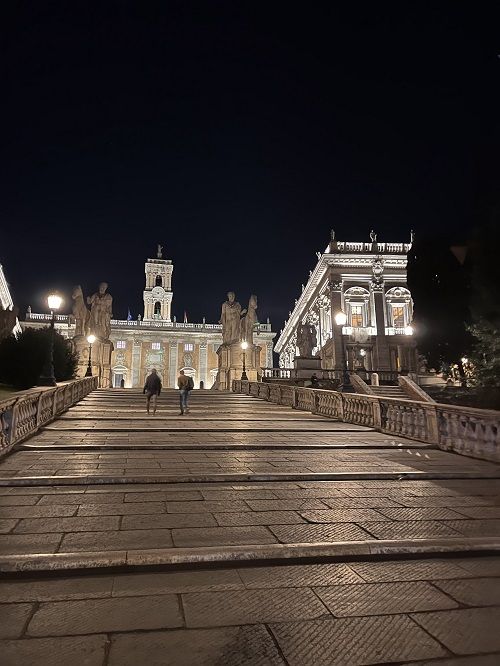 Escalinata, plaza de Campidoglio