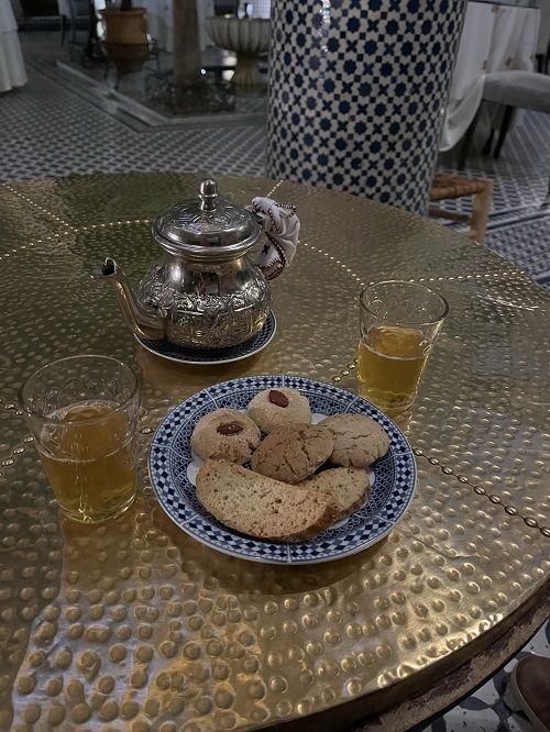 Te con hierbabuena en Fez Marruecos. Te a la menta te moruno