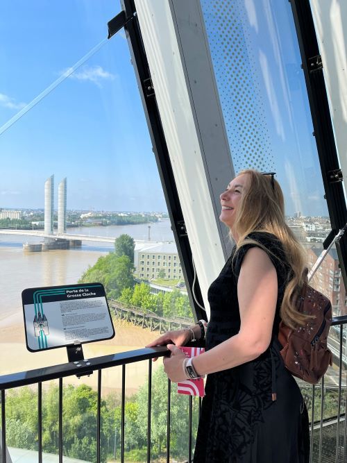 Mirador de la Cité du Vin. Vistas a 35 m. de altura