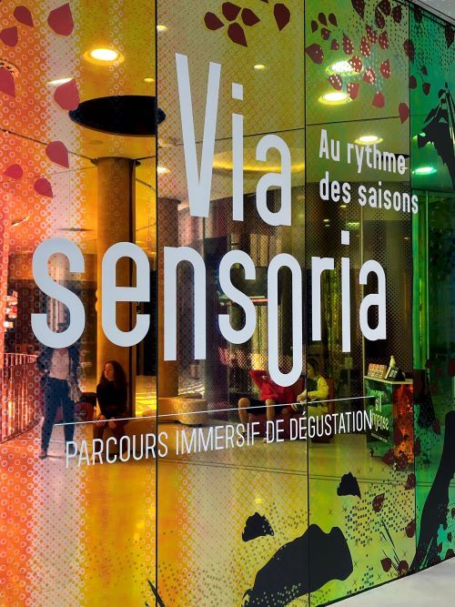 Puerta de entrada a la exposición inmersiva Via Sensoria
