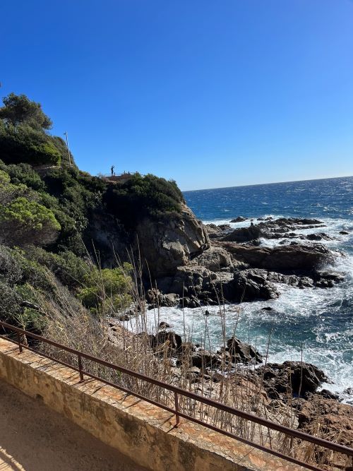 Vista al mirador dels xucladors de Lloret de mar