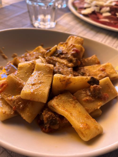 Plato de pasta italiana