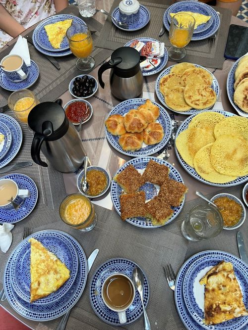 Desayuno típico marroquí. Riad Alya