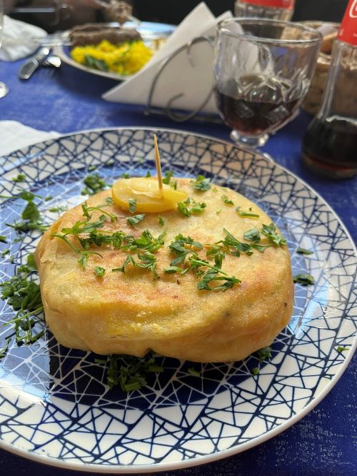 Pastilla vegetariana. Cocina tradicional en Fez