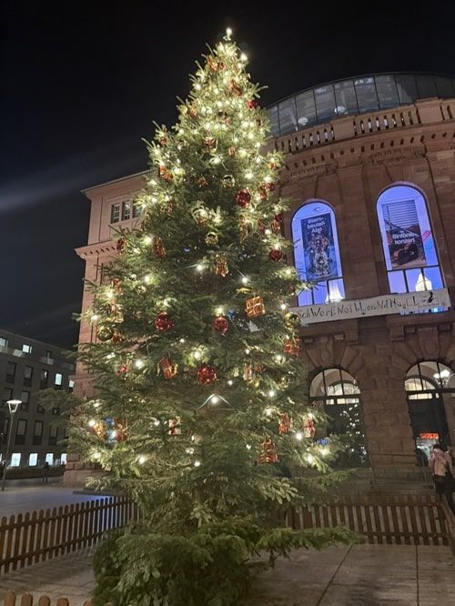 Árbol en el Mercado de Navidad de Mainz