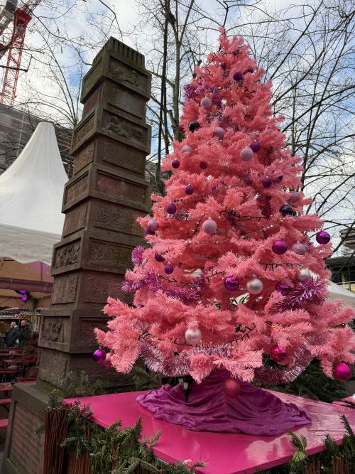 Mercado de navidad rosa en Franckfurt