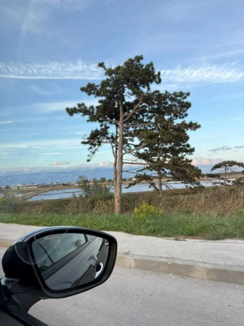 Vistas a la carretera desde nuestro coche de alquiler